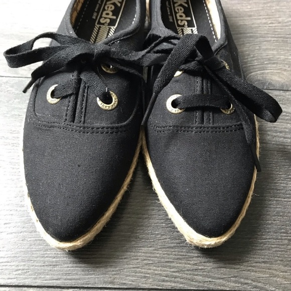 Black Keds Pointy Toe Espadrilles - Picture 3 of 6